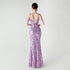 Graceful Sequin Embellished Mesh Mermaid Maxi Dress